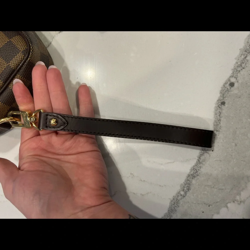 Louis Vuitton Damier Ebene Macao Wristlet Clutch Bag